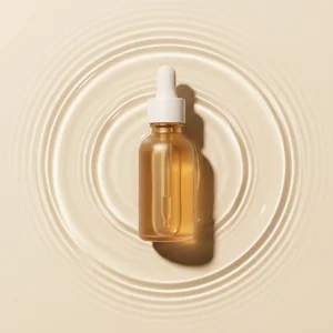 Golden serum with water ripples