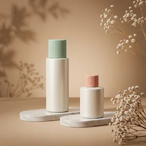 Natural skincare on marble