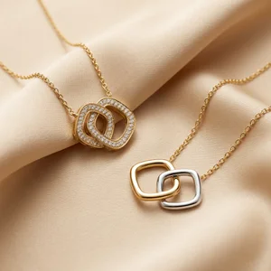 Elegant jewelry on draped satin