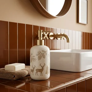 Luxury Christmas bathroom scene