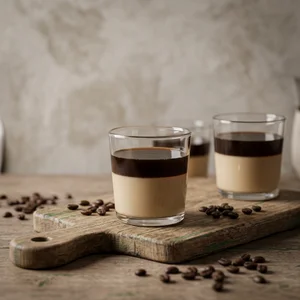 Rustic layered coffee desserts