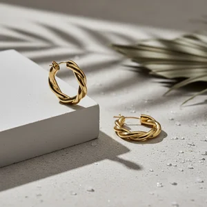 Classic gold hoop earrings