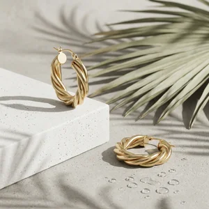 Classic gold hoop earrings