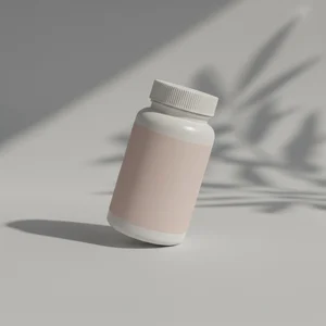 Minimalist supplement bottle