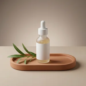 Minimalist serum on terracotta tray