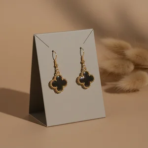 Elegant clover earrings display