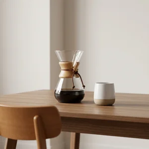 Modern pour-over coffee setup