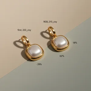 Elegant pearl and gold earrings