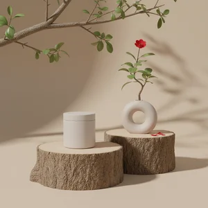 Natural & Elegant Skincare Scene