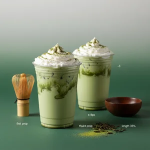 Refreshing matcha lattes
