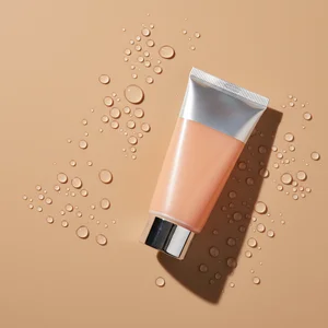 Radiant skin serum on peach