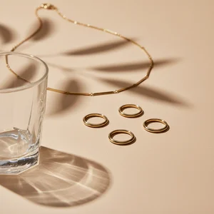 Elegant Gold Rings Display