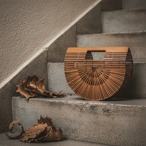 Chic Woven Rattan Handbag