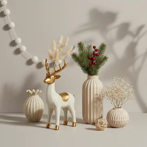 Minimalist dried floral decor