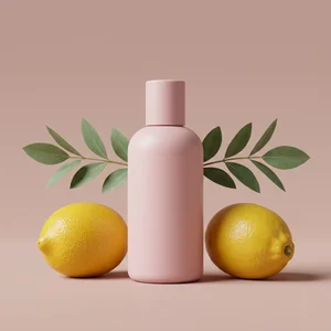 Fresh lemon skincare mockup
