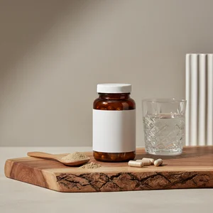 Serene skincare on wood