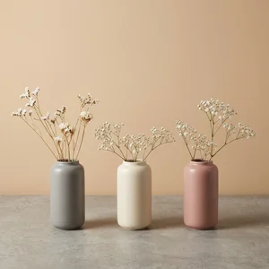 Minimalist vases with baby's breath