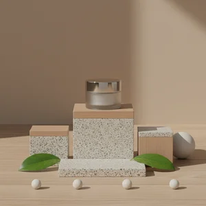 Minimalist skincare display