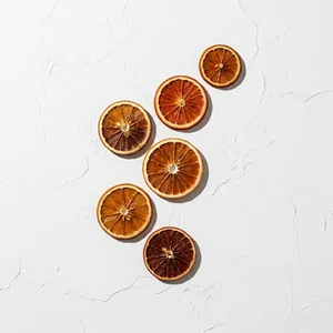 Natural dried citrus flat lay