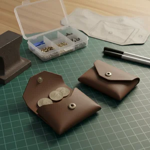 Handcrafted leather coin wallets