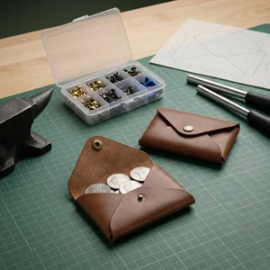 Handmade leather coin pouches