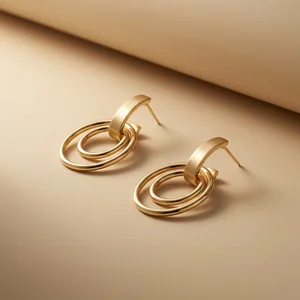 Elegant gold hoop earrings