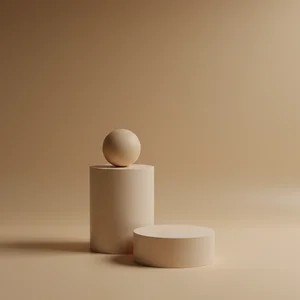 Minimalist product display pedestals