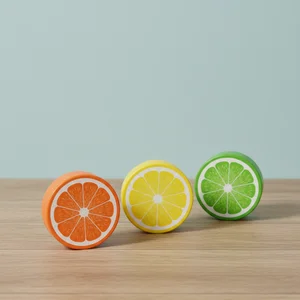 Vibrant fruit slice soaps