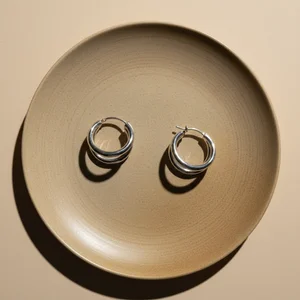 Chic Silver Hoop Earrings