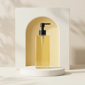 Minimalist yellow arch podium