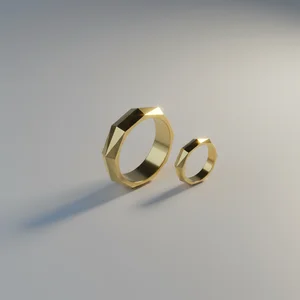 Abstract Gold Metal Object