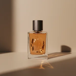 Golden Amber Perfume Bottle