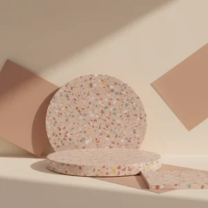 Minimalist pink product display