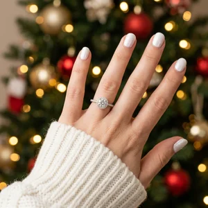 Cozy Christmas engagement ring