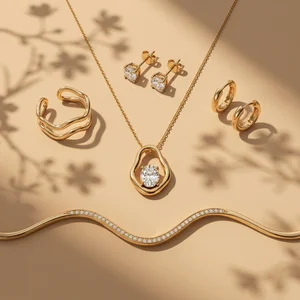 Elegant gold jewelry collection