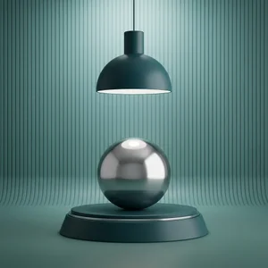 Modern teal podium with spotlight