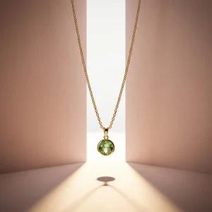 Elegant green gem necklace template