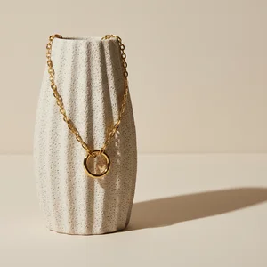 Elegant gold ring necklace
