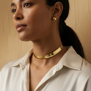 Elegant Gold Choker Necklace
