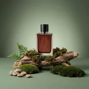 Natural perfume on mossy driftwood