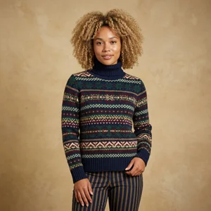 Festive Christmas sweater on model