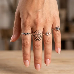 Halloween tattoo on finger