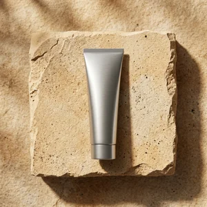 Organic skincare on stone