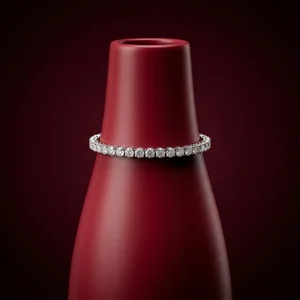Diamond bracelet on red vase