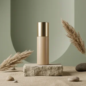 Natural skincare on stone
