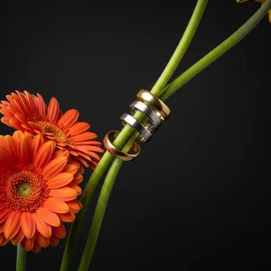 Elegant Gold Rings & Blooms