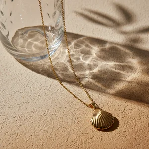 Coastal golden seashell