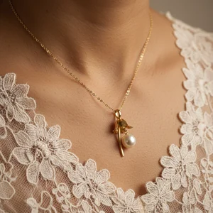 Delicate Floral Gold Pendant
