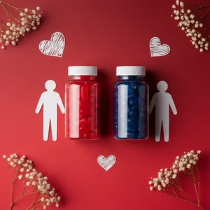 Playful Goli Gummies on Red