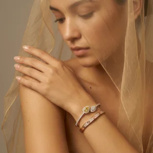 Elegant gold and diamond bangles
